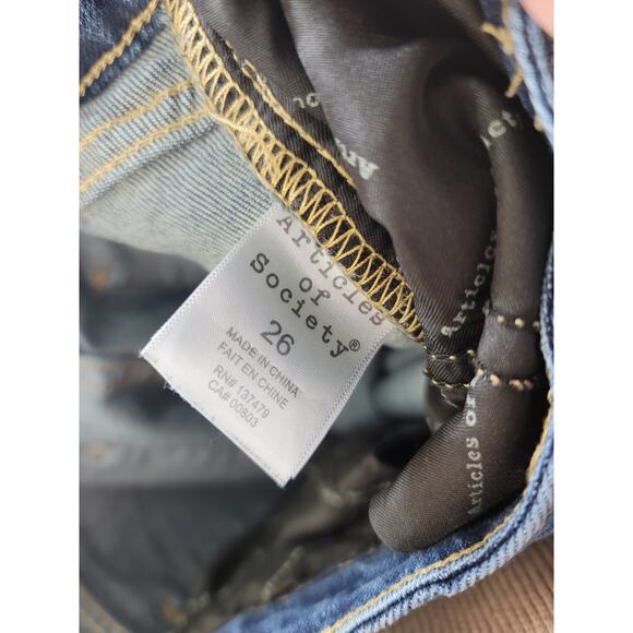 Articles of Society Dark Wash Jeans Size 26 - Picture 6 of 7